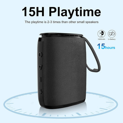 H3 Portable Wireless Speaker - Bluetooth 5.0 with Rich Bass HD Stereo Sound, IPX7 Waterproof, 15H Playtime, USB-C Charge, Shower Speaker, TWS Pairing for Home, Outdoors, Travel